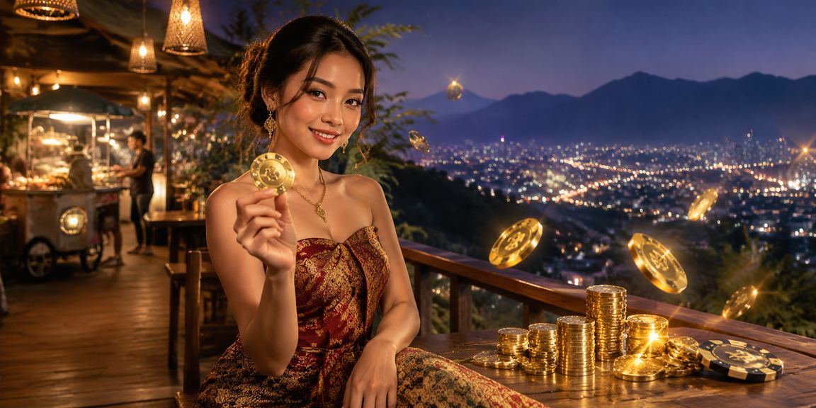 Permainan kartu di kedai kopi bergaya Vietnam, suasana santai taruhan online